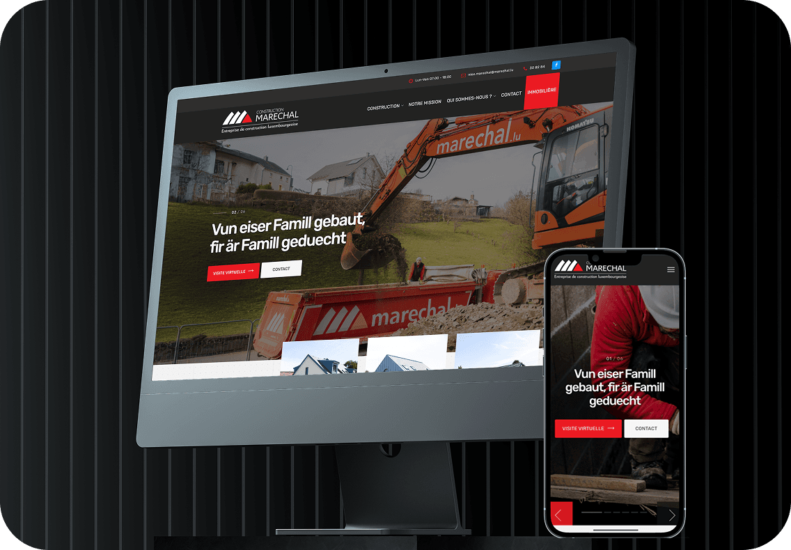 Project mockup – Real estate website on desktop screen